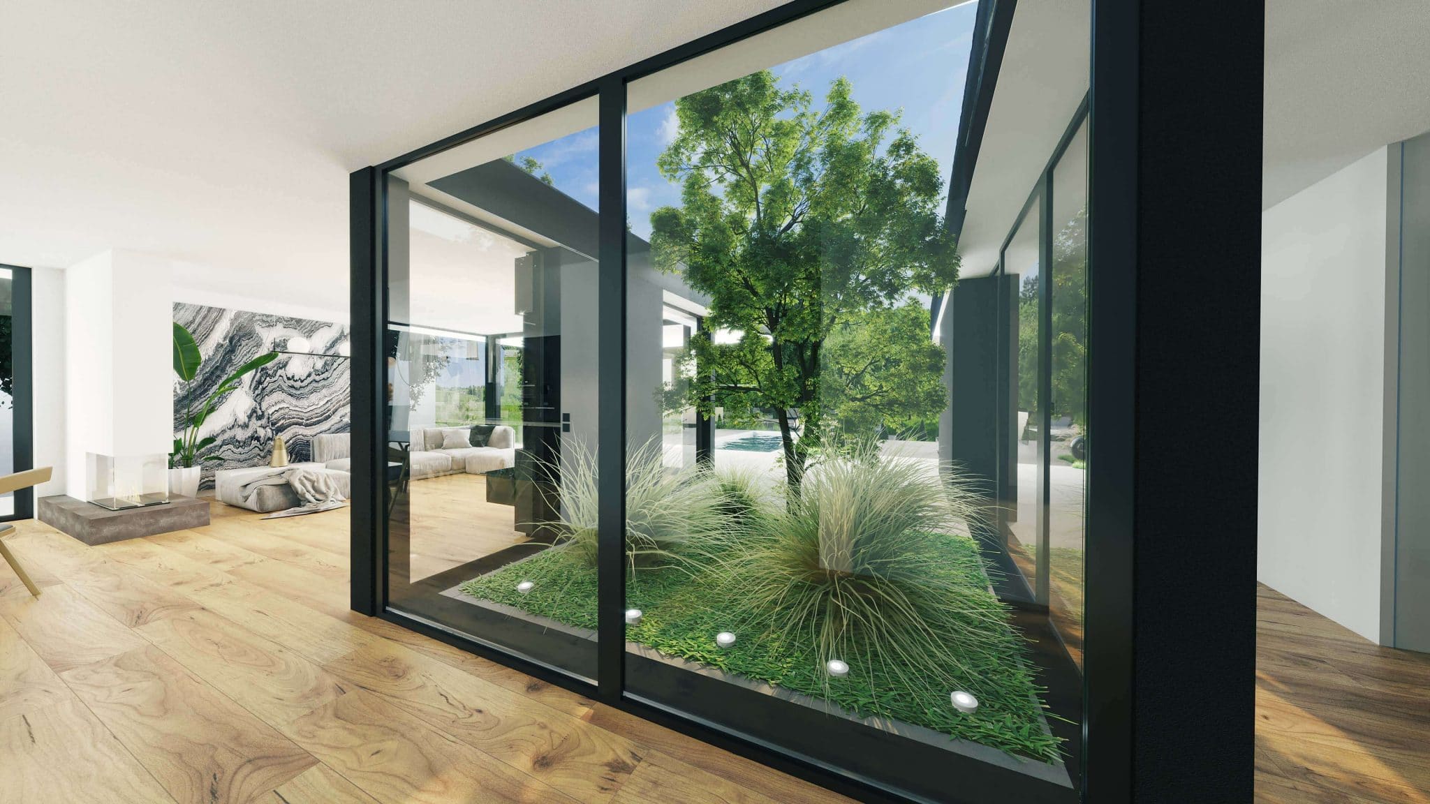 Interior design green space luxury
